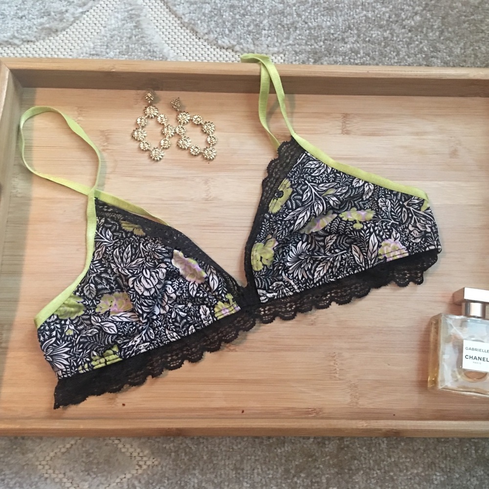 Free People lace floral bralette